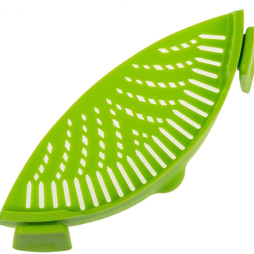 Kitchen Pan Strainer SNAP'N Strain, Clip-on Silicone Strainer Colander